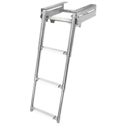 Трап телескопический выдвижной с фиксирующим механизмом 3 белых ступени 291 мм (040140WT)